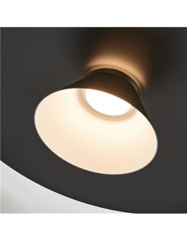 Colgante LED de doble disco ESTRELLA negro 12W 3000K 900Lm TRIAC Ø50cm