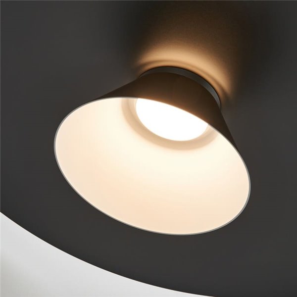 Suspension LED ESTRELLA double disque noir 12W 3000K 900Lm TRIAC Ø50cm