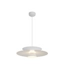 Suspension LED double disque STAR blanc 12W 3000K 900lm TRIAC Ø50cm