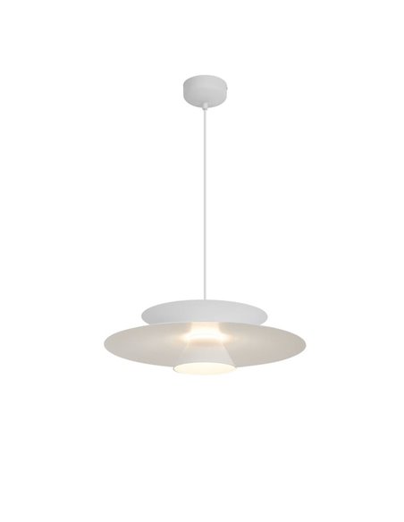 Colgante LED de doble disco ESTRELLA blanco 12W 3000K 900Lm TRIAC Ø50cm