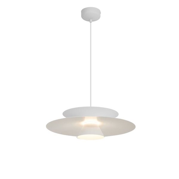 Colgante LED de doble disco ESTRELLA blanco 12W 3000K 900Lm TRIAC Ø50cm