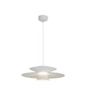 Colgante LED de doble disco ESTRELLA blanco 12W 3000K 900Lm TRIAC Ø50cm