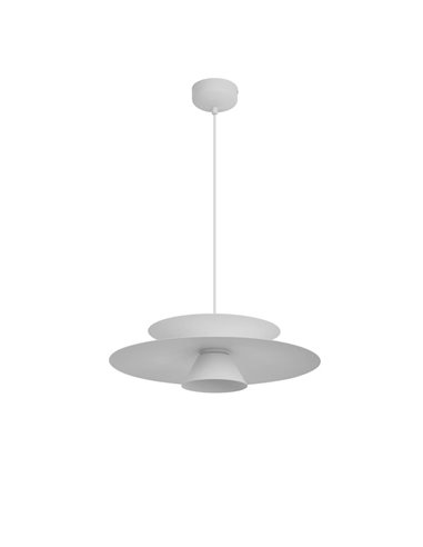 Suspension LED double disque STAR blanc 12W 3000K 900lm TRIAC Ø50cm