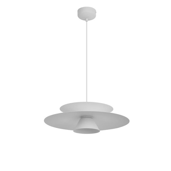 Suspension LED double disque STAR blanc 12W 3000K 900lm TRIAC Ø50cm