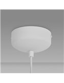 Suspension LED double disque STAR blanc 12W 3000K 900lm TRIAC Ø50cm