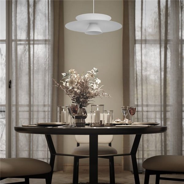 Colgante LED de doble disco ESTRELLA blanco 12W 3000K 900Lm TRIAC Ø50cm