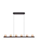 Grande suspension LED ALABASTER 62W 3000K 5000Lm dimmable TRIAC, barre de 127cm