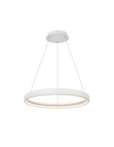 Lámpara colgante LED FLATS pequeña 1 aro blanca 42W 3000K 5290Lm TRIAC Ø58,7cm