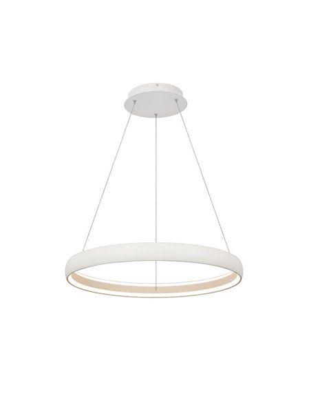 Lámpara colgante LED FLATS pequeña 1 aro blanca 42W 3000K 5290Lm TRIAC Ø58,7cm
