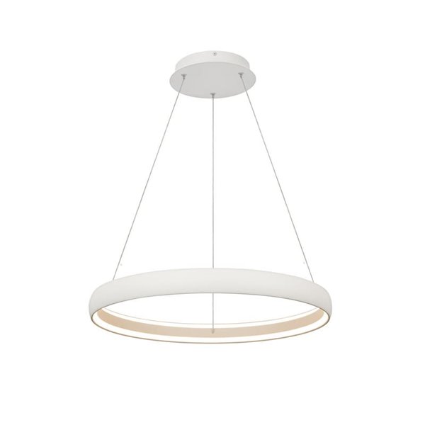 Lámpara colgante LED FLATS pequeña 1 aro blanca 42W 3000K 5290Lm TRIAC Ø58,7cm