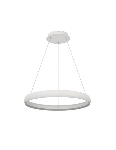Lámpara colgante LED FLATS pequeña 1 aro blanca 42W 3000K 5290Lm TRIAC Ø58,7cm