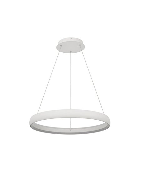 Lámpara colgante LED FLATS pequeña 1 aro blanca 42W 3000K 5290Lm TRIAC Ø58,7cm
