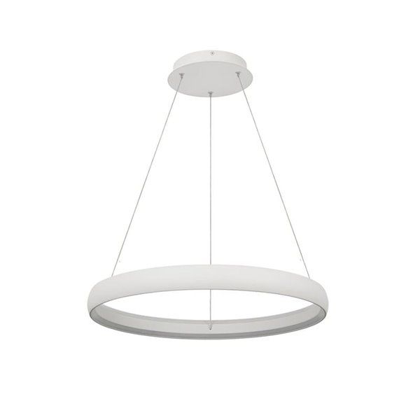 Lámpara colgante LED FLATS pequeña 1 aro blanca 42W 3000K 5290Lm TRIAC Ø58,7cm