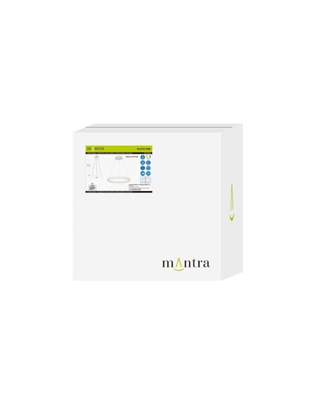 Lámpara colgante LED FLATS pequeña 1 aro blanca 42W 3000K 5290Lm TRIAC Ø58,7cm