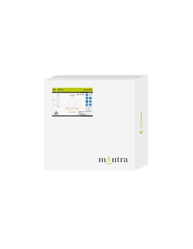 Lámpara colgante LED FLATS mediana 2 aros blanca 70W 3000K 8800Lm TRIAC Ø58,7 y Ø39,5cm