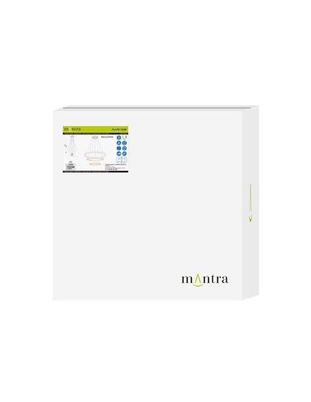 Lámpara colgante LED FLATS grande 3 aros blanca 122W 3000K 15250Lm TRIAC Ø77,8 · Ø58,7 · Ø39,5cm