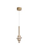 Lámpara colgante LED BETTY oro 7W 3000K 840Lm con alabastro, altura regulable