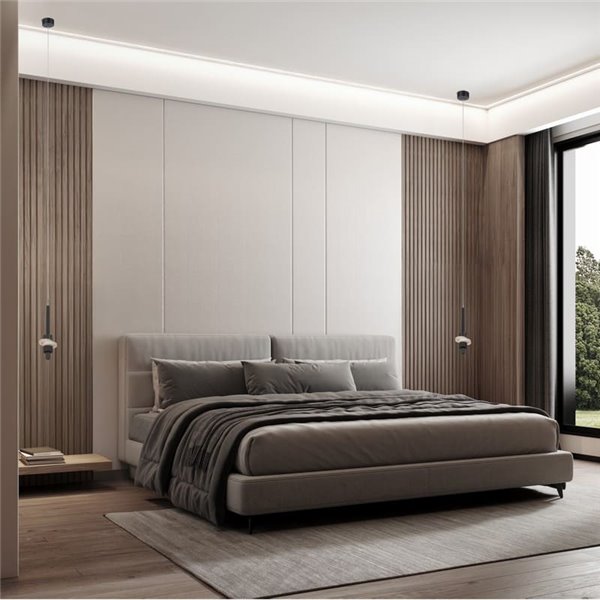 Suspension LED BETTY, noire, 7 W, 3000 K, 840 lm, avec diffuseur en albâtre, hauteur réglable