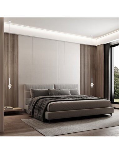 Suspension LED BETTY, blanche, 7 W, 3000 K, 840 lm, avec abat-jour en albâtre, hauteur réglable