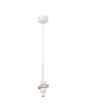 Lámpara colgante LED BETTY blanca 7W 3000K 840Lm con alabastro, altura regulable