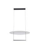 Suspension LED SUN II, noire, 39 W, 3 000 K, 3 510 lm, dimmable, 3 niveaux d'intensité, grand format, Ø 80 cm