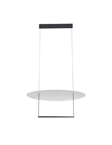 Luminária pendente LED SUN II, preta, 39W, 3000K, 3510lm, dimerizável, 3 níveis de intensidade, grande, Ø80cm