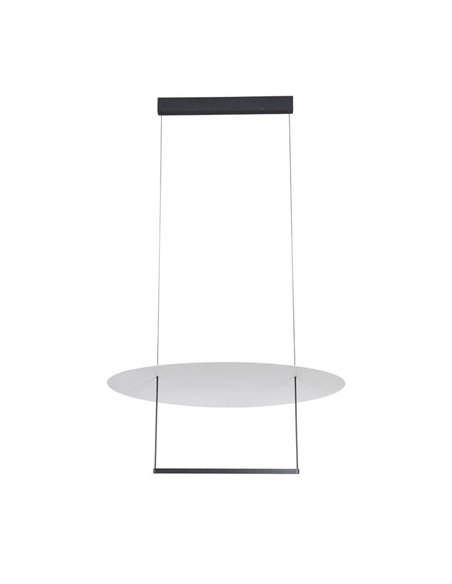 Lámpara colgante LED SUN II negra 39W 3000K 3510Lm regulable 3 Step DIM, grande Ø80cm