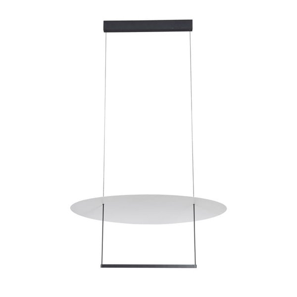 Suspension LED SUN II, noire, 39 W, 3 000 K, 3 510 lm, dimmable, 3 niveaux d'intensité, grand format, Ø 80 cm