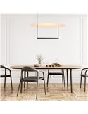 Lámpara colgante LED SUN II negra 39W 3000K 3510Lm regulable 3 Step DIM, grande Ø80cm