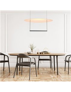 Suspension LED SUN II, noire, 39 W, 3 000 K, 3 510 lm, dimmable, 3 niveaux d'intensité, grand format, Ø 80 cm 2