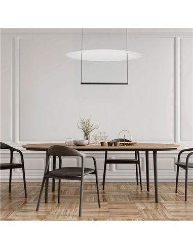 Lámpara colgante LED SUN II negra 39W 3000K 3510Lm regulable 3 Step DIM, grande Ø80cm