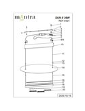 Lámpara colgante LED SUN II negra 39W 3000K 3510Lm regulable 3 Step DIM, grande Ø80cm