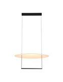 Lámpara colgante LED SUN II negra 39W 3000K 3510Lm regulable 3 Step DIM, grande Ø80cm