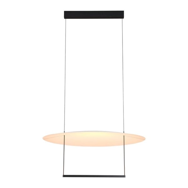 Luminária pendente LED SUN II, preta, 39W, 3000K, 3510lm, dimerizável, 3 níveis de intensidade, grande, Ø80cm