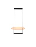 Suspension LED SUN II, noire, 30 W, 3 000 K, 2 920 lm, dimmable, 3 niveaux d'intensité, taille moyenne, Ø 60 cm