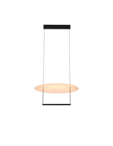 Suspension LED SUN II, noire, 30 W, 3 000 K, 2 920 lm, dimmable, 3 niveaux d'intensité, taille moyenne, Ø 60 cm