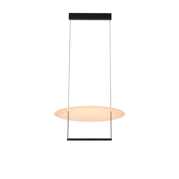 Lámpara colgante LED SUN II negra 30W 3000K 2920Lm regulable 3 Step DIM, mediana Ø60cm