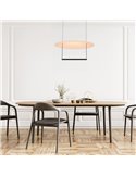 Lámpara colgante LED SUN II negra 30W 3000K 2920Lm regulable 3 Step DIM, mediana Ø60cm