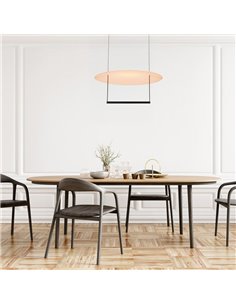 Suspension LED SUN II, noire, 30 W, 3 000 K, 2 920 lm, dimmable, 3 niveaux d'intensité, taille moyenne, Ø 60 cm 2