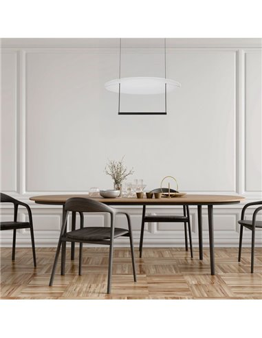 Lámpara colgante LED SUN II negra 30W 3000K 2920Lm regulable 3 Step DIM, mediana Ø60cm