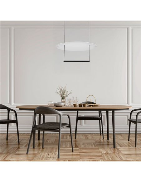 Lámpara colgante LED SUN II negra 30W 3000K 2920Lm regulable 3 Step DIM, mediana Ø60cm