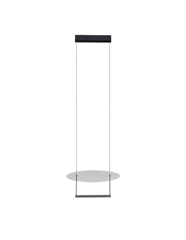 Lámpara de techo LED SUN II negra 23W 3000K 2640Lm regulable 3 Step DIM, pequeña Ø42cm