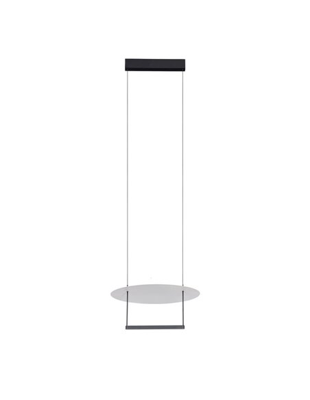 Plafonnier LED SUN II, noir, 23 W, 3000 K, 2640 lm, intensité variable (3 niveaux), petit format, Ø 42 cm