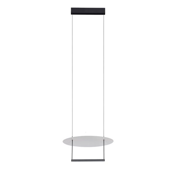 Lámpara de techo LED SUN II negra 23W 3000K 2640Lm regulable 3 Step DIM, pequeña Ø42cm