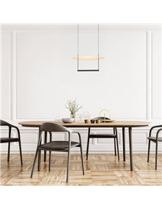 Plafonnier LED SUN II, noir, 23 W, 3000 K, 2640 lm, intensité variable (3 niveaux), petit format, Ø 42 cm 2