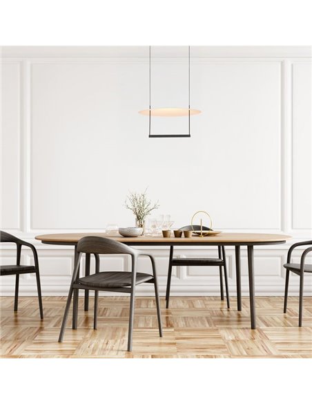 Plafonnier LED SUN II, noir, 23 W, 3000 K, 2640 lm, intensité variable (3 niveaux), petit format, Ø 42 cm