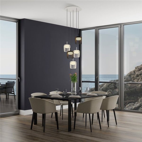 Colgante de techo cilíndrica DUBAI negro Ø16cm para sistema MODULAR LIGHTS 220V, 1 luz GX53 (no incl.) 