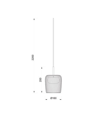 Colgante de techo cilíndrica DUBAI negro Ø16cm para sistema MODULAR LIGHTS 220V, 1 luz GX53 (no incl.) 