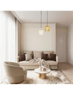 Colgante de techo cilíndrica DUBAI blanco Ø16cm para sistema MODULAR LIGHTS 220V, 1 luz GX53 (no incl.)  2