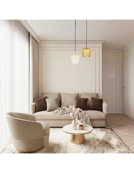 Colgante de techo cilíndrica DUBAI blanco Ø16cm para sistema MODULAR LIGHTS 220V, 1 luz GX53 (no incl.) 